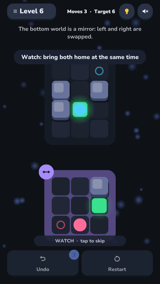 A mirror world where left and right are swapped